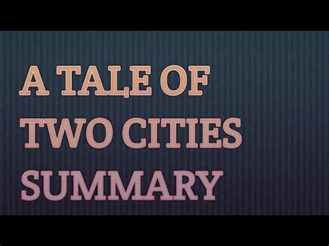 a tale of two cities recalled to life summary|A Tale of Two Cities Book 1, Chapters 4.